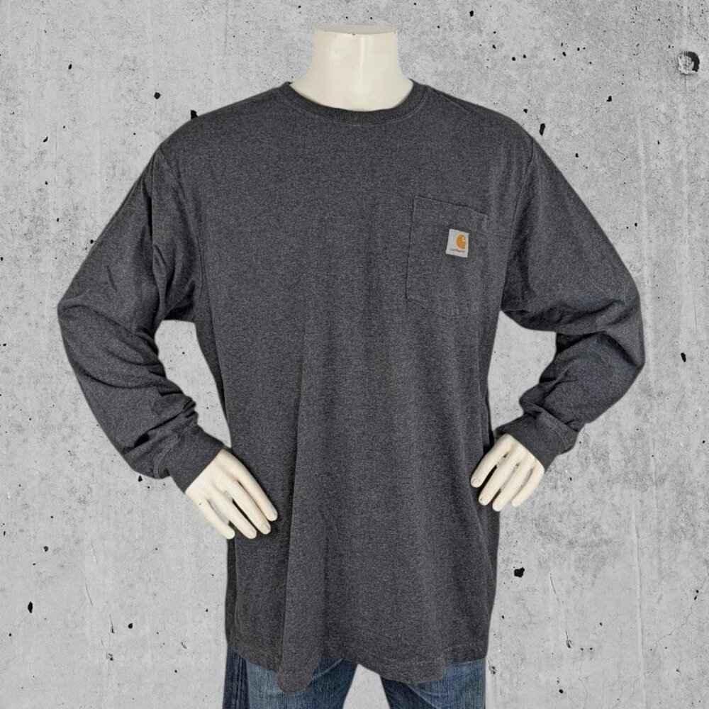 Carhartt Long Sleeve T Shirt Size XXL 2XL Front Pocket Original Fit